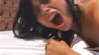 Hot randy chick gets two bisexual studs porn video